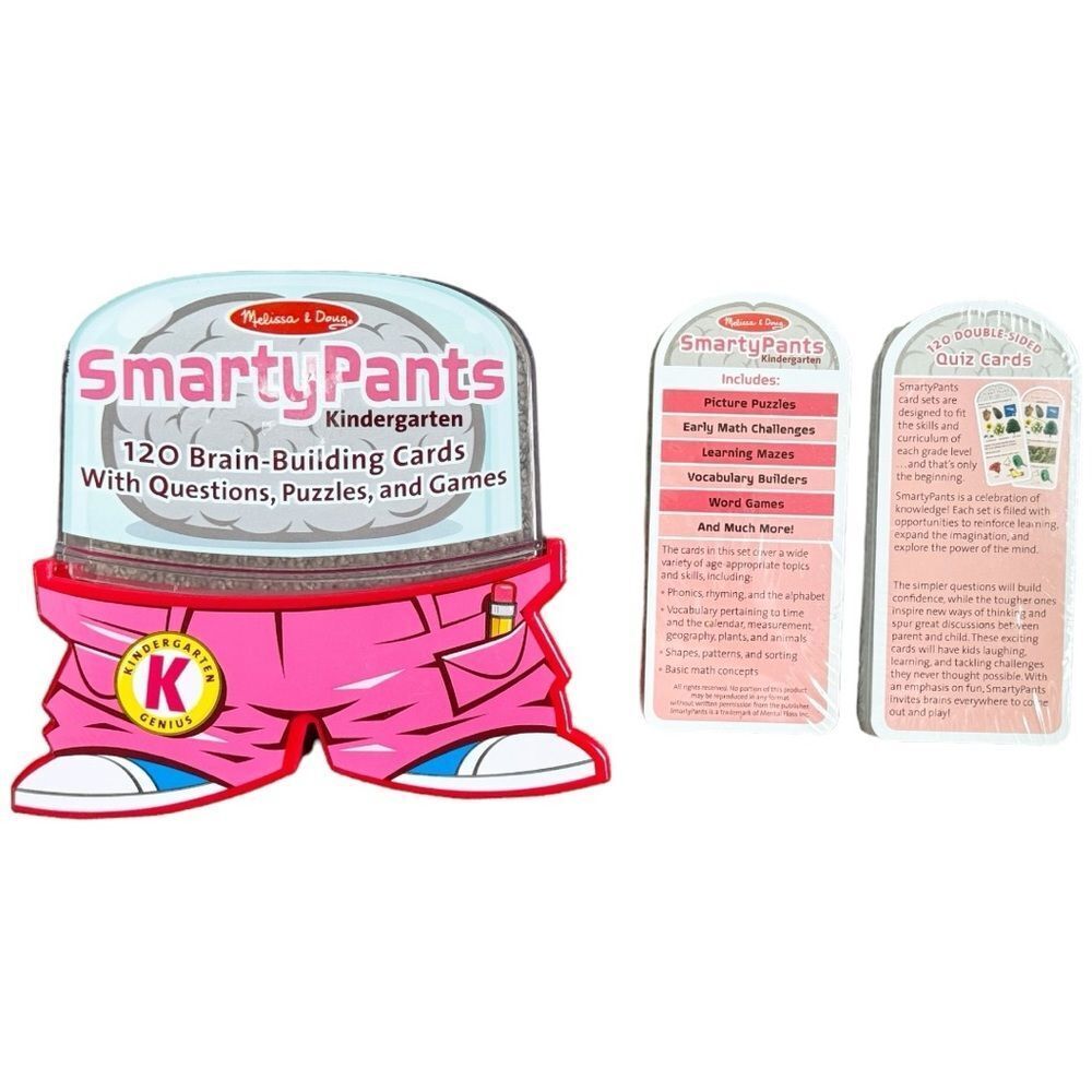 Melissa & Doug Smarty Pants Kindergarten Kids Card Set. 120 Brain-Building Cards